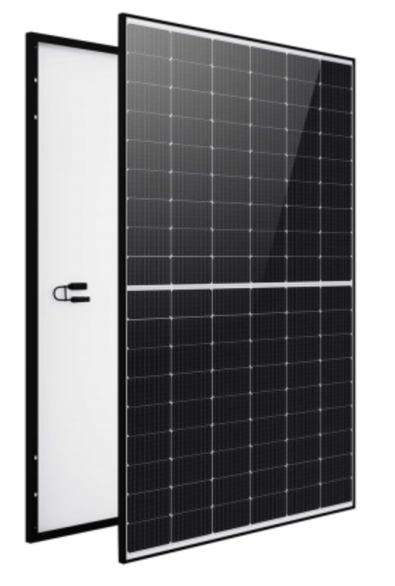 Módulo solar mono PERC de medio corte LONGi Solar de 415 W: marco negro/lámina trasera blanca