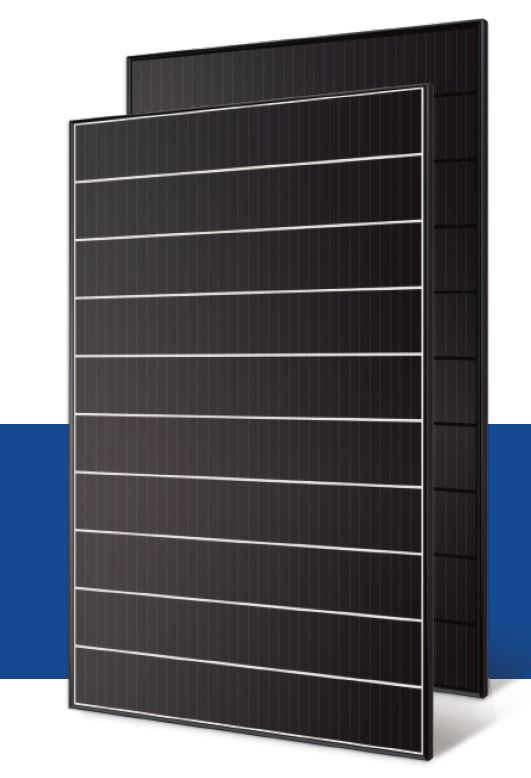 Module solaire mono Hyundai Energy 400 W – Cadre noir/feuille arrière blanche